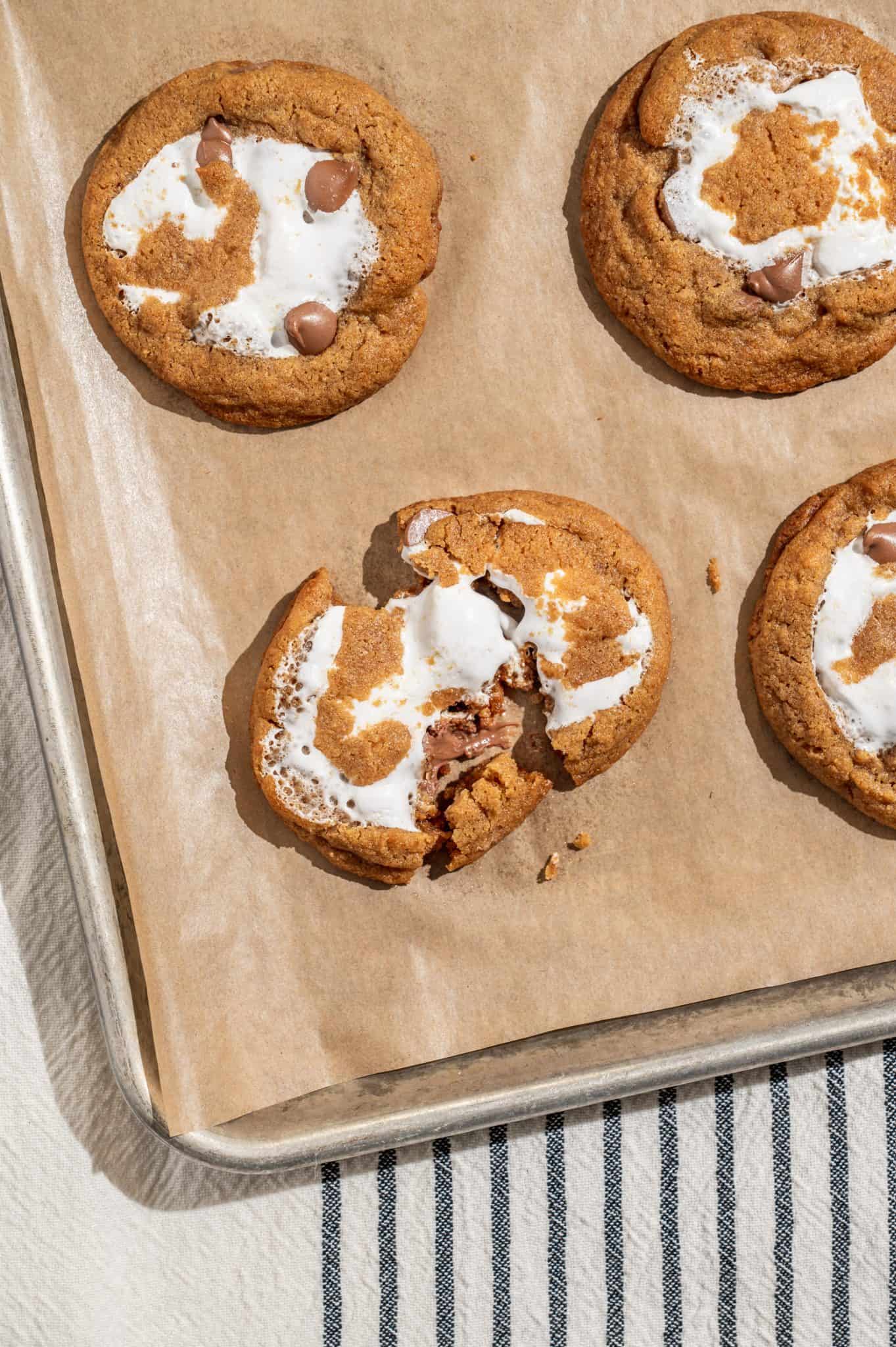 S'mores Chocolate Chip Cookies with Marshmallow Fluff Butter & Thyme
